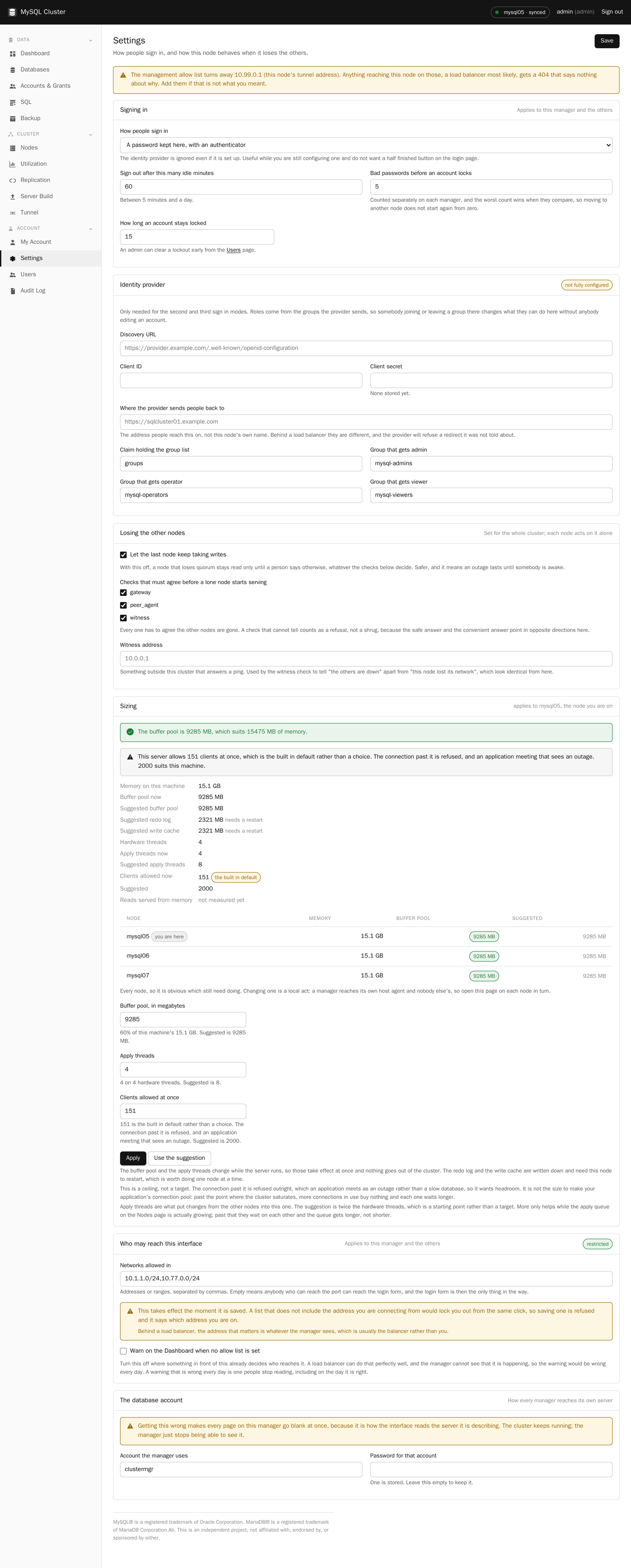 Settings that reach every node
